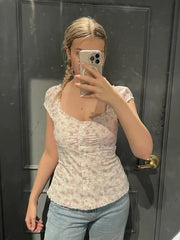 Rosalie Rosebud Button Blouse