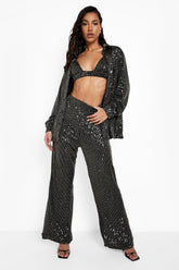 Black Sequin Three Piece Set