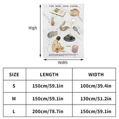 Aesthetic Flannel Throw Blanket