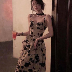 Floral Strap Midi Dress