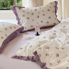 Fruit Ruched Bedding Set - Cherry