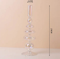 Taper Glass Candlestick Holder