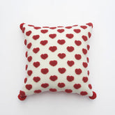 Heart Tufted Throw Pillow with Pom-pom