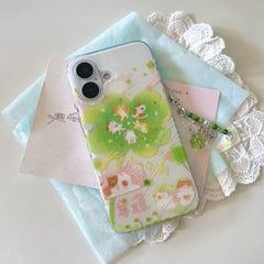 Lucky Cat Clover iPhone Case