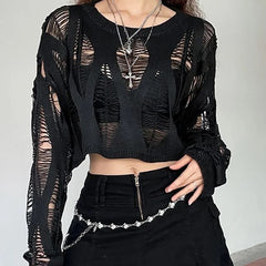 Gothic Black Sweater