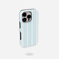 Blue & Pink Striped iPhone Case