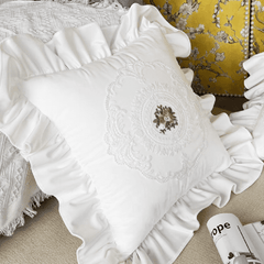 Lace Ruffle Throw Pillow