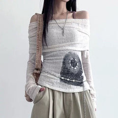 Y2K Off Shoulder Top