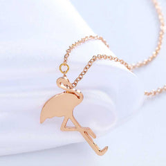 Lucky Simple Flamingo Pendant Necklace Rose Gold/Silver/Gold