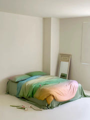 Luxury Ombre Aurora Bedding Set - Green