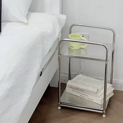 Retro Stainless Steel Side Table