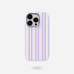 Purple & Yellow Striped iPhone Case