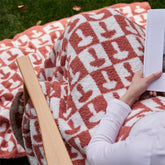 Mushroom Throw Blanket (Dull Red)
