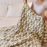 Mushroom Throw Blanket (Yellow- green)