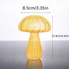 Glass Colorful Mushroom Vase