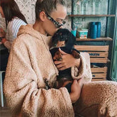 Bomber Fuzzy Warm Winter Jackets Hooded Teddy Coats