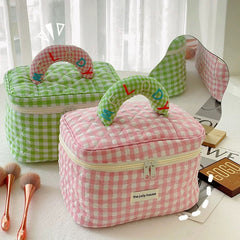 Chic Plaid Cosmetic Bag