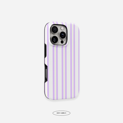 Purple & Yellow Striped iPhone Case