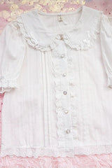 Cute Peter Pan Collar White Lolita Shirt Blouse