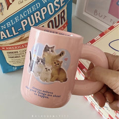 Pink Cute Kitten Mug