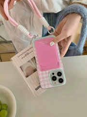 Pink Checkered iPhone Case