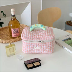 Chic Plaid Cosmetic Bag