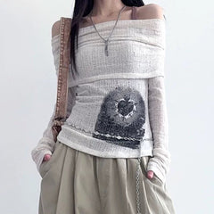 Y2K Off Shoulder Top
