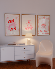 Cin Cin Wine Poster Set