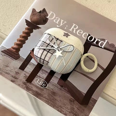 Preppy Plaid Bow AirPods Case