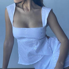 Honey Sweet Handmade Embroidered Sleeveless Tank Top Shirt