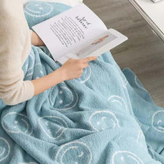 Smiley Face Blanket - Orange