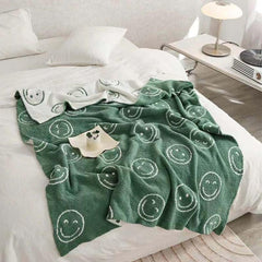 Smiley Face Blanket - Purple