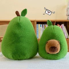 Avocado Capybara Plush Toy
