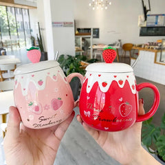 Cute Strawberry Ceramic Mug