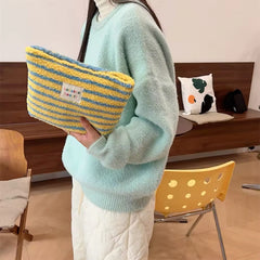 Colorful Plush Cosmetic Bag