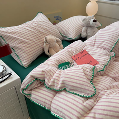 Sweet Stripes Duvet Cover - Violet