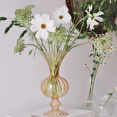 Rounded Glass Flute Vase