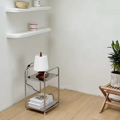 Retro Stainless Steel Side Table