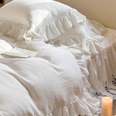 White French Lace Ruffle Bedding Set