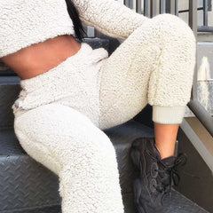 Cozy Warm Fuzzy Teddy Bear Pants Fleece Lined Pants Fleece Joggers