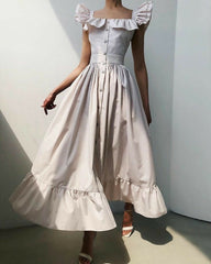 Melody Sonata Ruffle Midi Dress