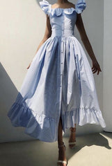 Melody Sonata Ruffle Midi Dress