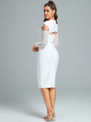 White Midi Bandage Dress 2023