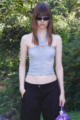 Gray Ruched Camisole