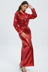 Carlotta Sequin Top + Skirt Set