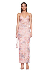 Butterfly Backless Midi Dress