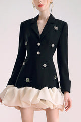 Aubrey Diamante Organza Blazers