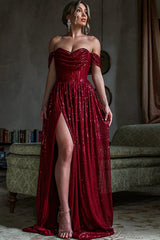 Sequin Dress With Corset & Arm Drapes