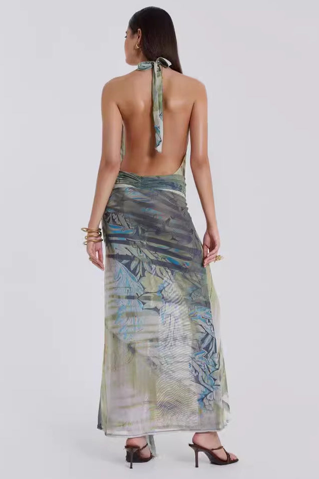 Cindy Plunge Maxi Dress