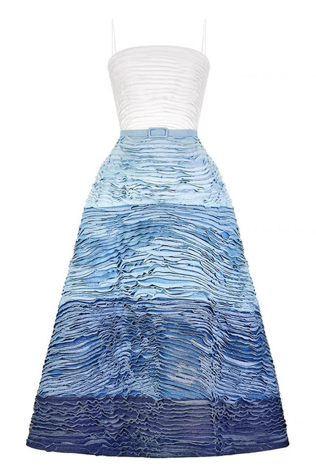 Remi Pleated Ombre Corset Dress